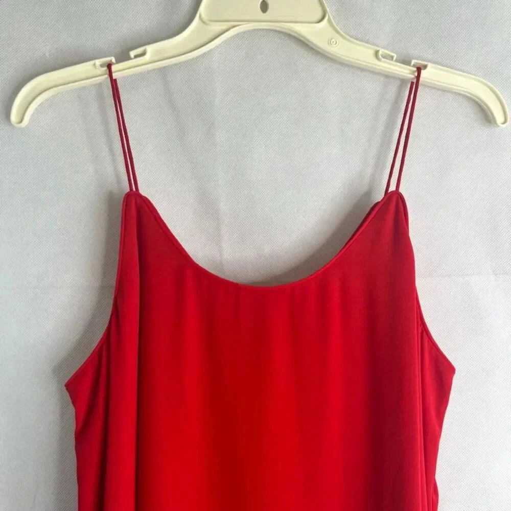 Francesca's Alya Bold Red Spaghetti Strap‎ Lined Slip Dress Size Medium